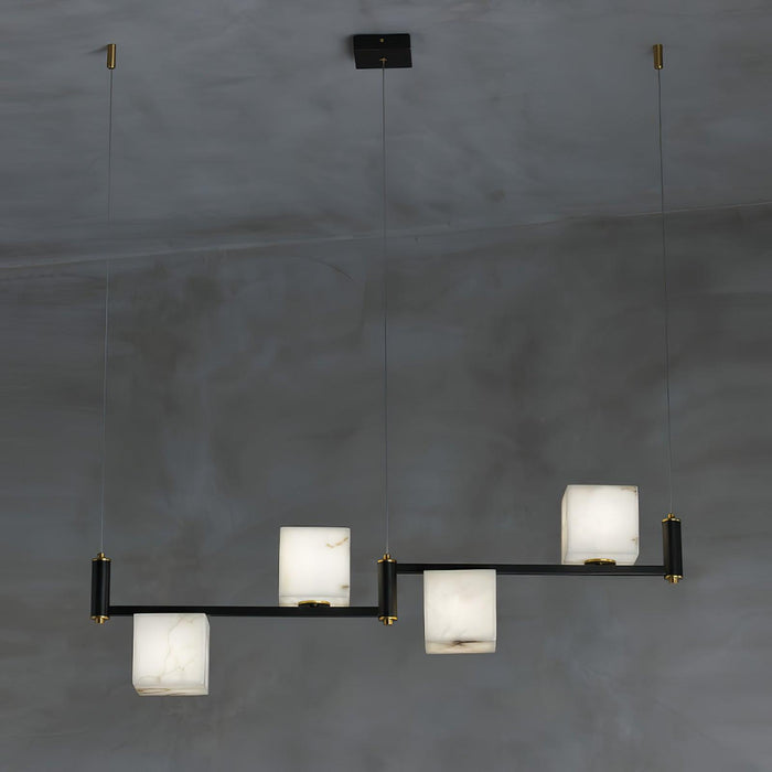 Alabaster Square Box Chandelier - Simprolos