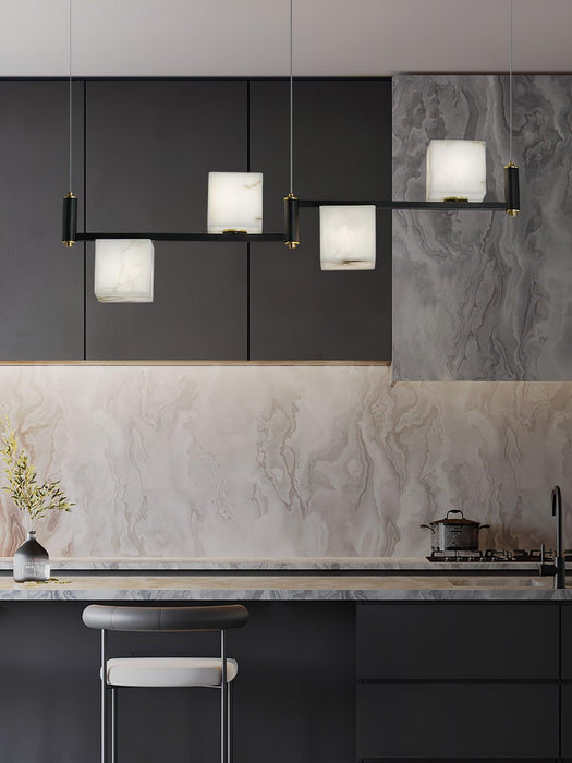 Alabaster Square Box Chandelier - Simprolos