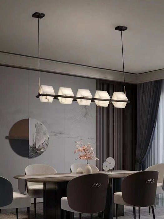 Alabaster Square Box Chandelier - Simprolos