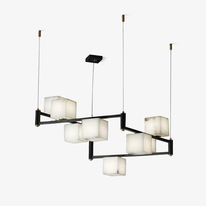 Alabaster Square Box Chandelier - Simprolos