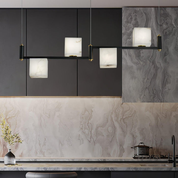 Alabaster Square Box Chandelier - Simprolos
