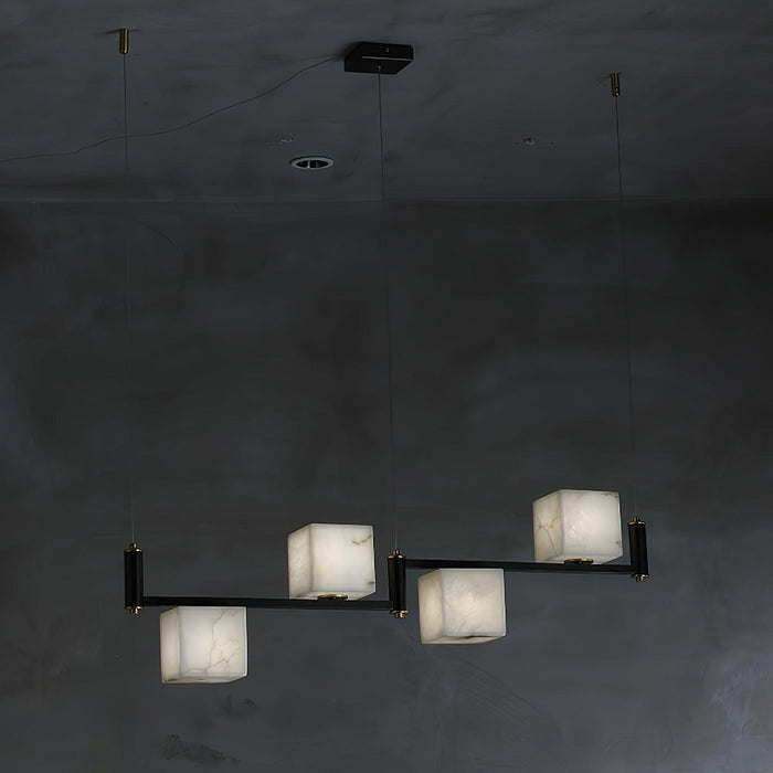 Alabaster Square Box Chandelier - Simprolos