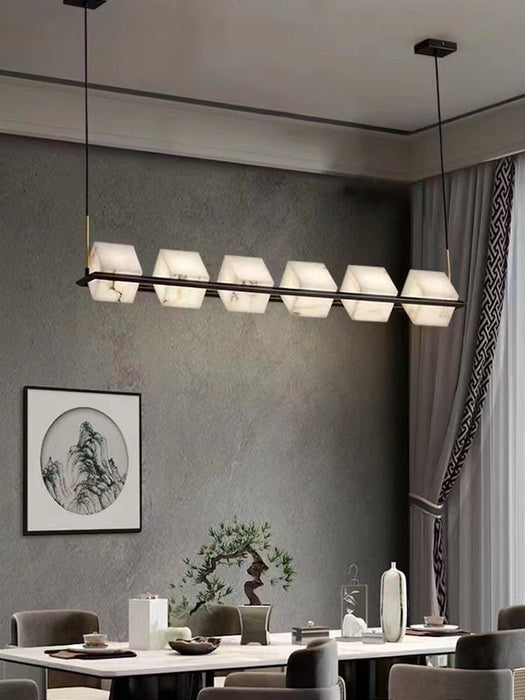Alabaster Square Box Chandelier - Simprolos