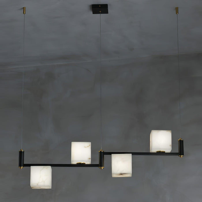 Alabaster Square Box Chandelier - Simprolos
