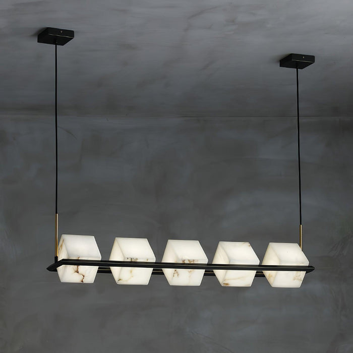 Alabaster Square Box Chandelier - Simprolos