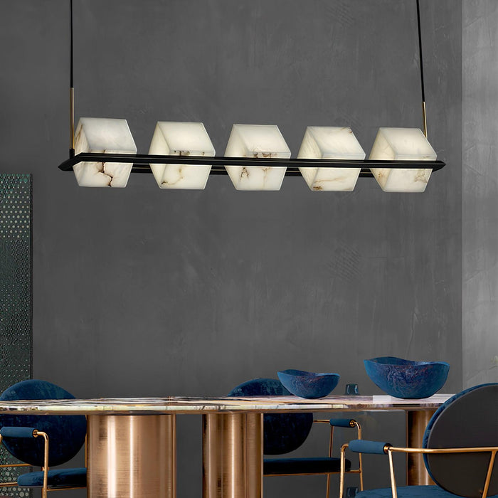 Alabaster Square Box Chandelier - Simprolos