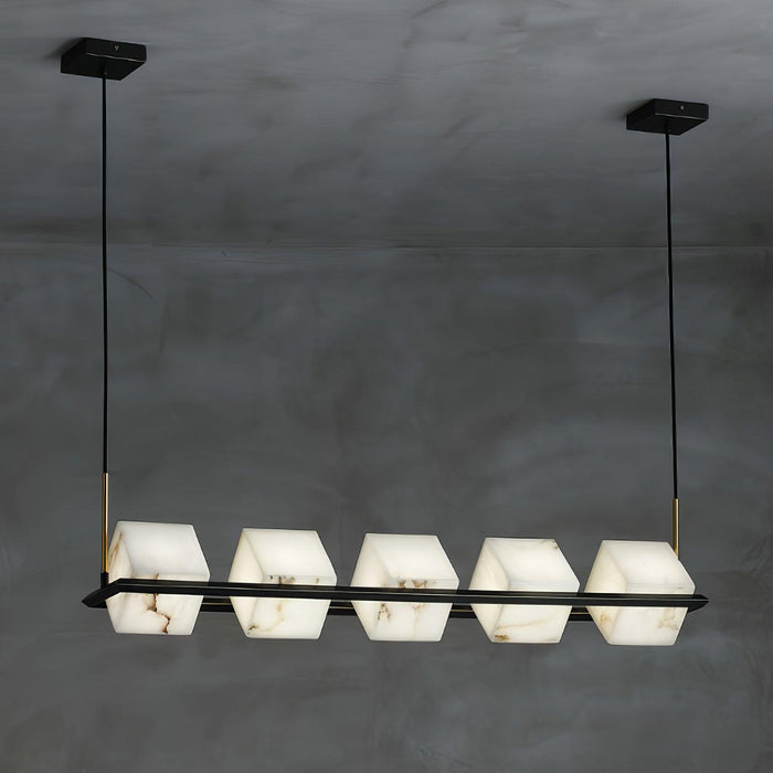 Alabaster Square Box Chandelier - Simprolos