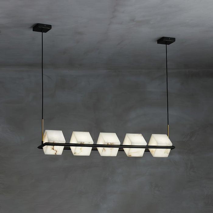 Alabaster Square Box Chandelier - Simprolos