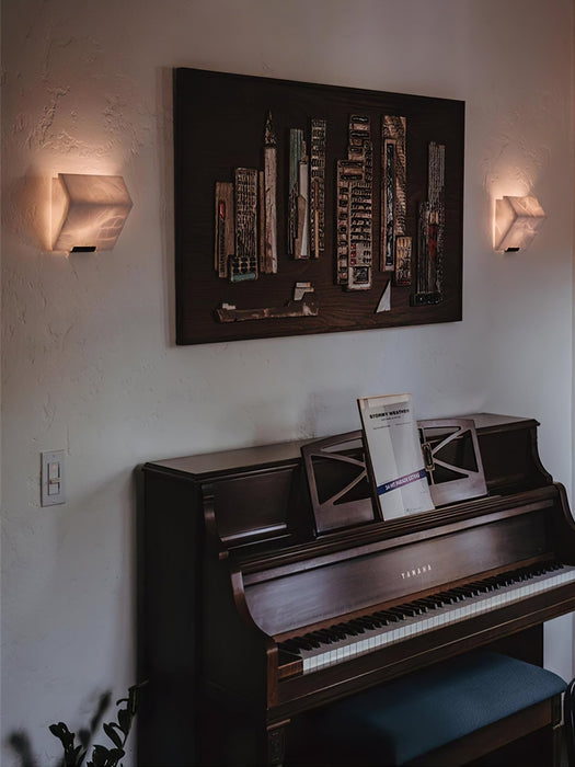 Alabaster Staircase Wall Lamp - Simprolos