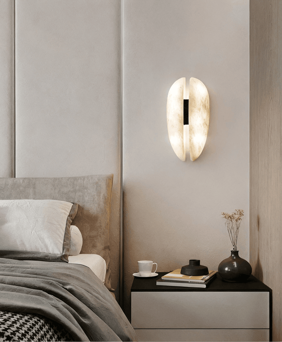 Alabaster Veil Wall Sconce - Simprolos