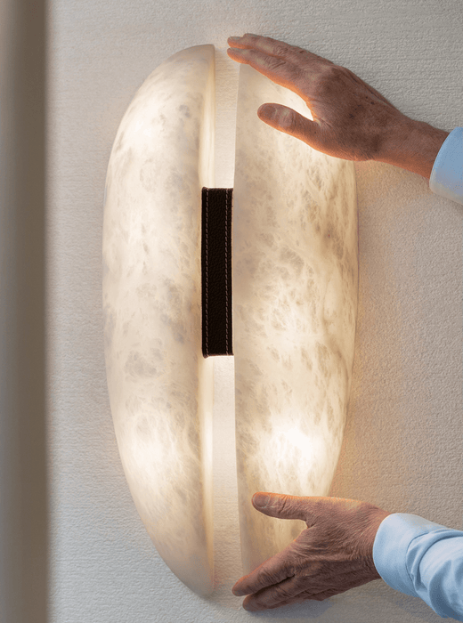 Alabaster Veil Wall Sconce - Simprolos