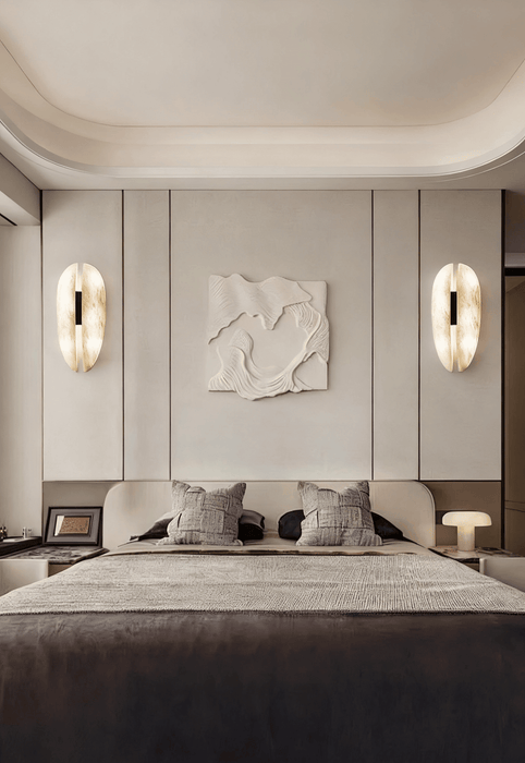 Alabaster Veil Wall Sconce - Simprolos