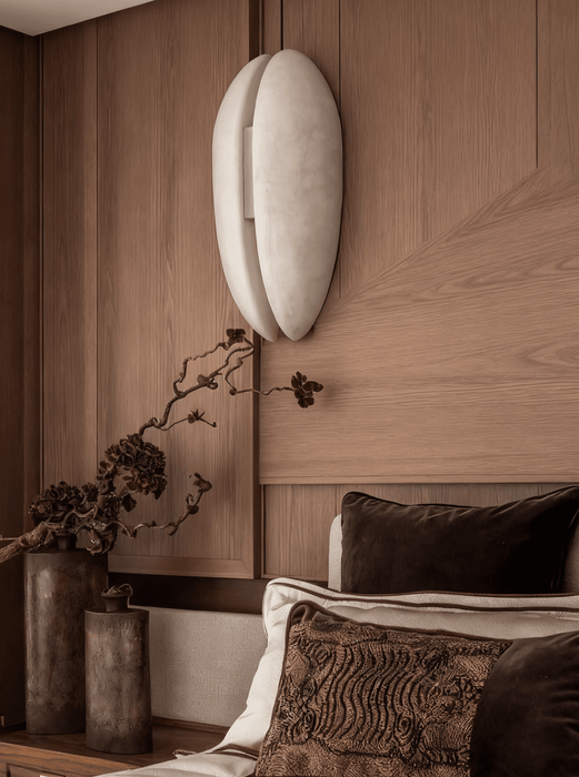 Alabaster Veil Wall Sconce - Simprolos