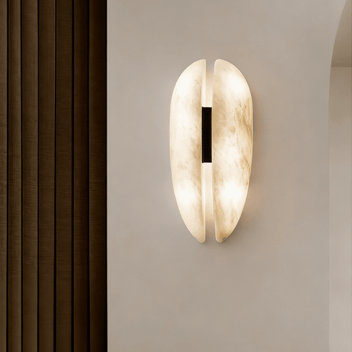 Alabaster Veil Wall Sconce - Simprolos
