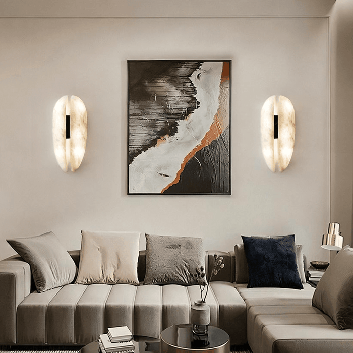 Alabaster Veil Wall Sconce - Simprolos