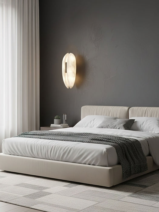 Alabaster Veil Wall Sconce - Simprolos