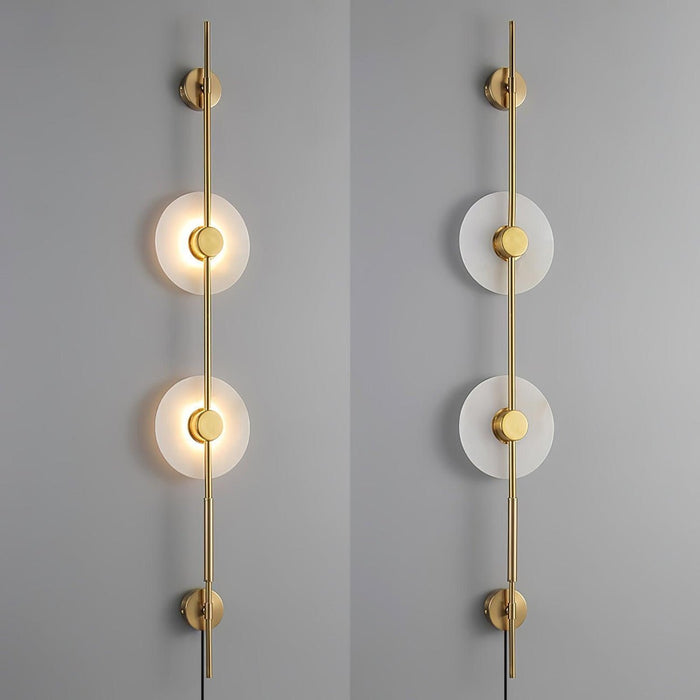 Alabaster Vertical Plug - in Wall Sconce - Simprolos
