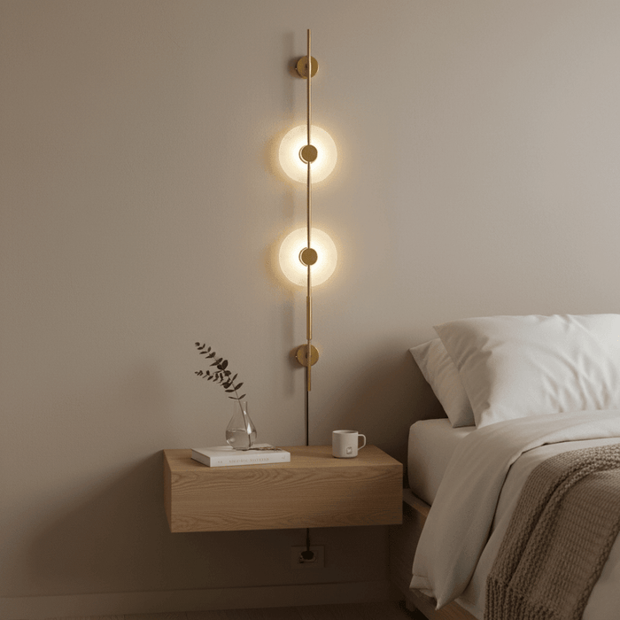 Alabaster Vertical Plug - in Wall Sconce - Simprolos