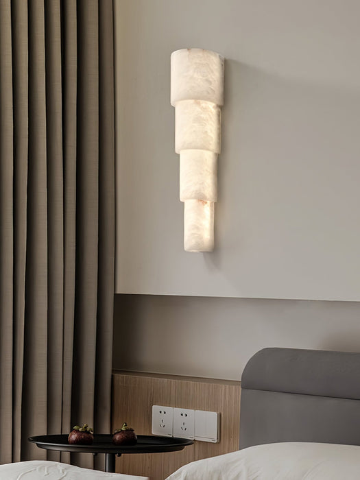 Alba Cascade Alabaster Wall Sconce - Simprolos