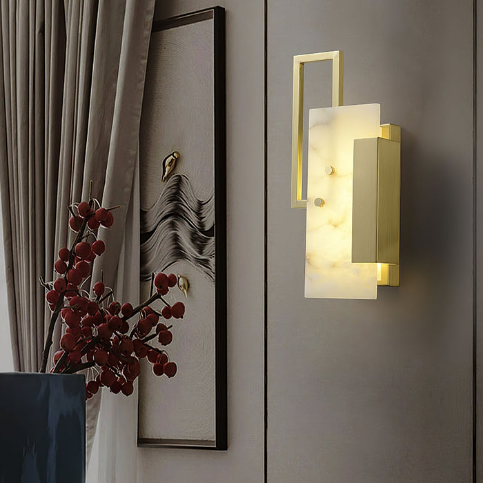 Althea Alabaster Wall Sconce - Simprolos