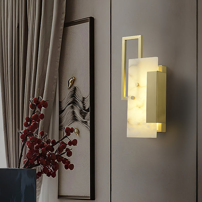 Althea Alabaster Wall Sconce - Simprolos