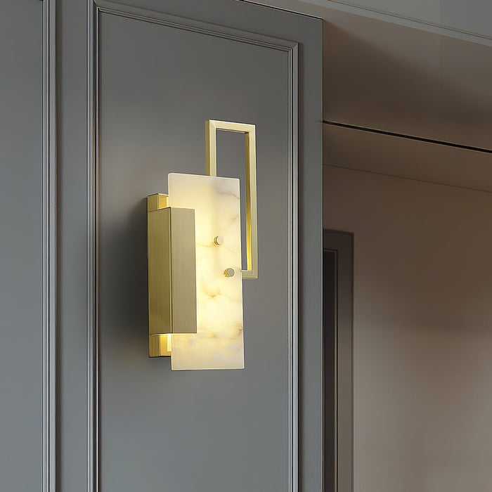 Althea Alabaster Wall Sconce - Simprolos