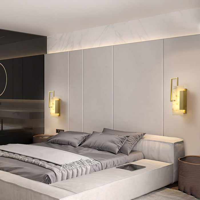Althea Alabaster Wall Sconce - Simprolos