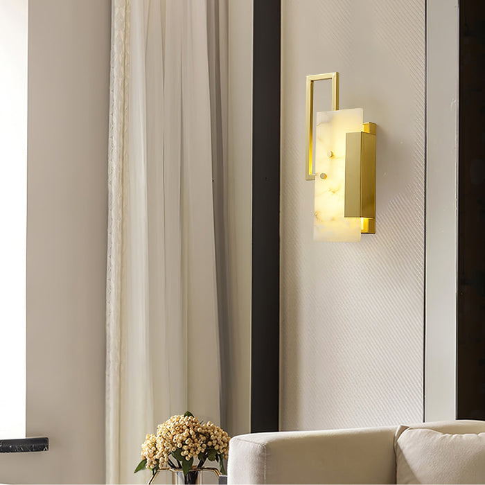 Althea Alabaster Wall Sconce - Simprolos