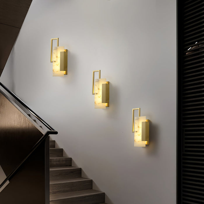 Althea Alabaster Wall Sconce - Simprolos