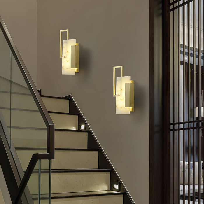Althea Alabaster Wall Sconce - Simprolos