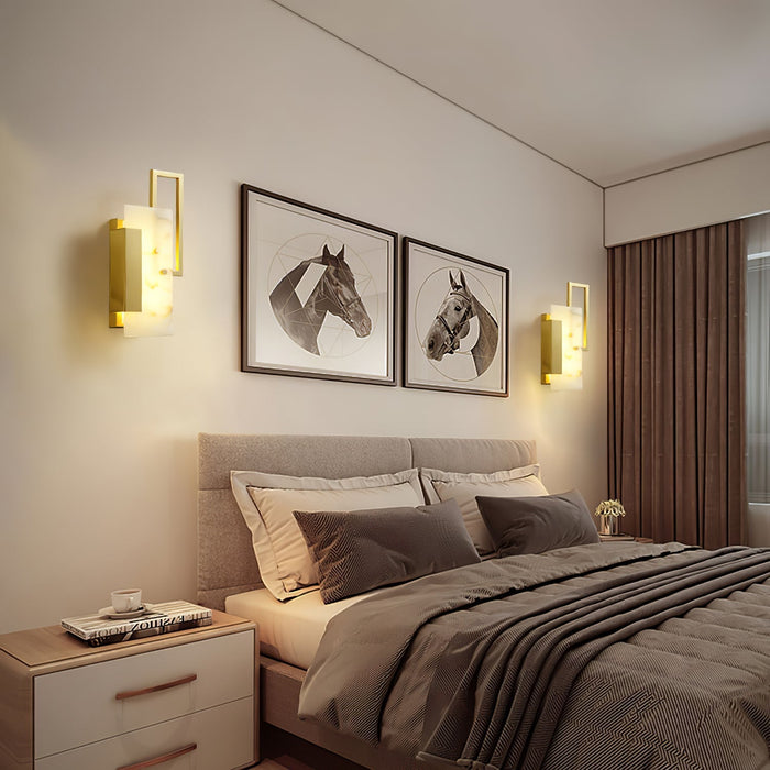 Althea Alabaster Wall Sconce - Simprolos