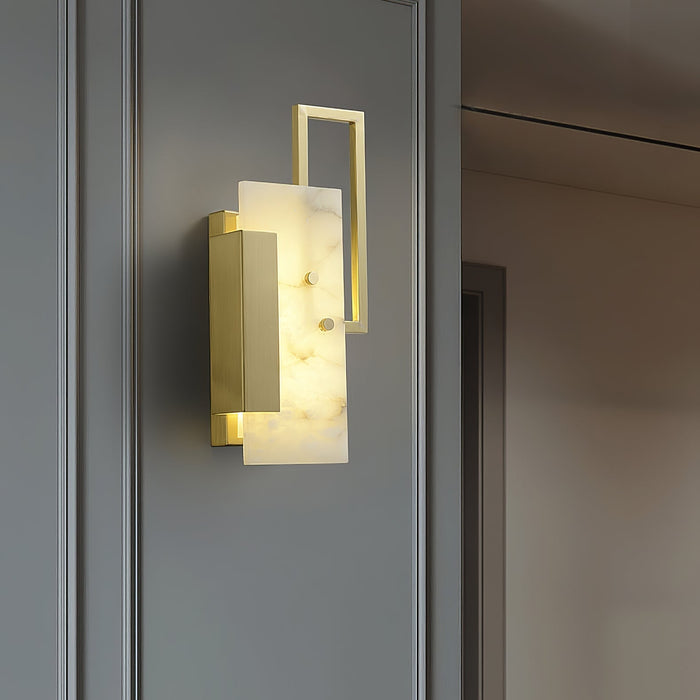 Althea Alabaster Wall Sconce - Simprolos