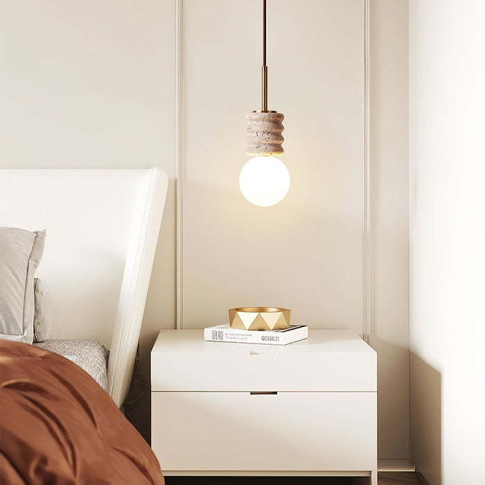 Alvia Travertine Pendant Lamp - Simprolos