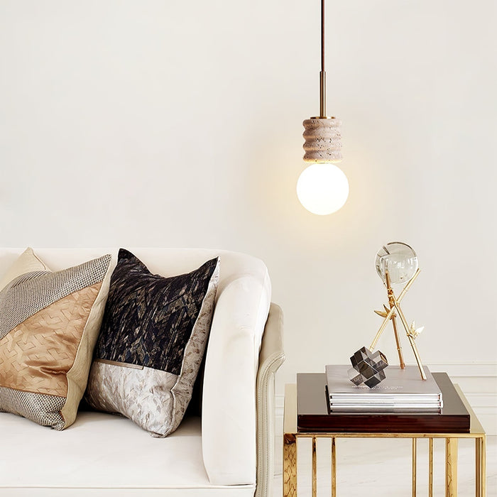 Alvia Travertine Pendant Lamp - Simprolos