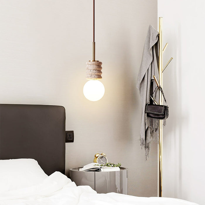 Alvia Travertine Pendant Lamp - Simprolos