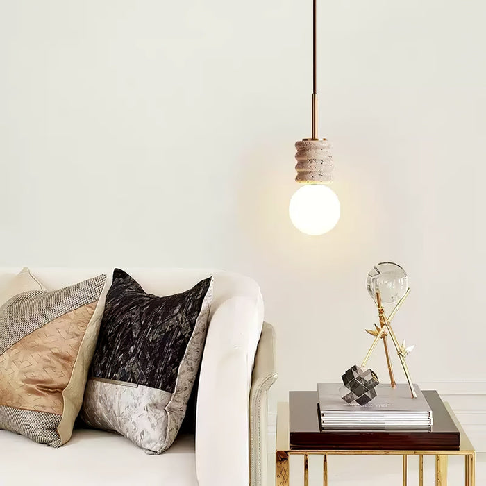 Alvia Travertine Pendant Lamp - Simprolos