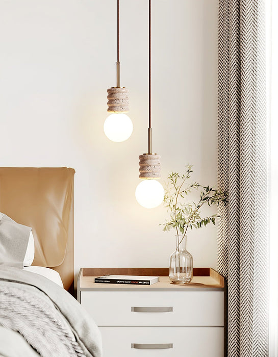 Alvia Travertine Pendant Lamp - Simprolos