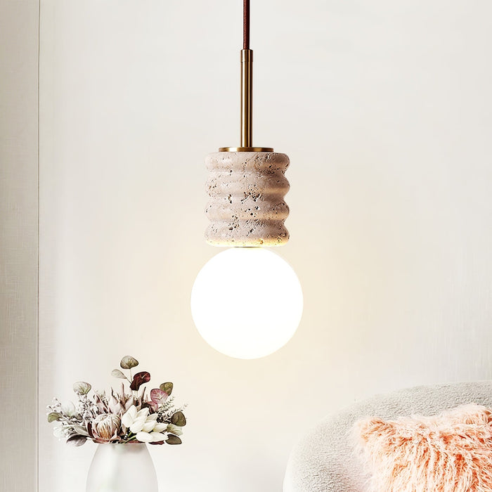 Alvia Travertine Pendant Lamp - Simprolos