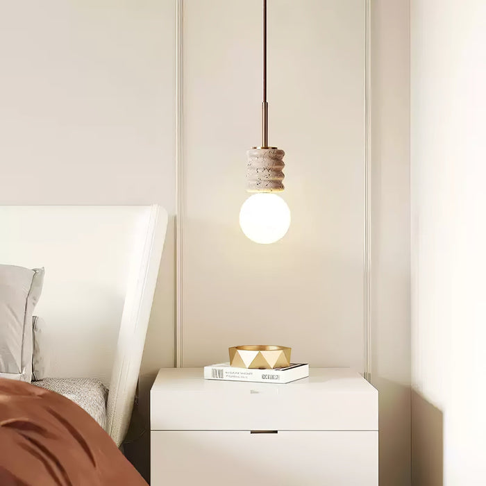 Alvia Travertine Pendant Lamp - Simprolos