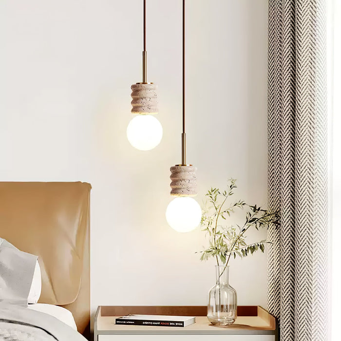 Alvia Travertine Pendant Lamp - Simprolos