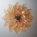Amber Glass Leaf Chandelier - Simprolos