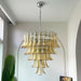 Amber Glass Petals Chandelier - Simprolos
