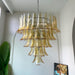 Amber Glass Petals Chandelier - Simprolos
