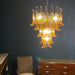 Amber Glass Petals Chandelier - Simprolos
