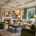 Amber Glass Petals Chandelier - Simprolos