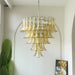 Amber Glass Petals Chandelier - Simprolos