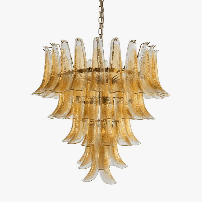 Amber Glass Petals Chandelier - Simprolos