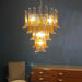 Amber Glass Petals Chandelier - Simprolos