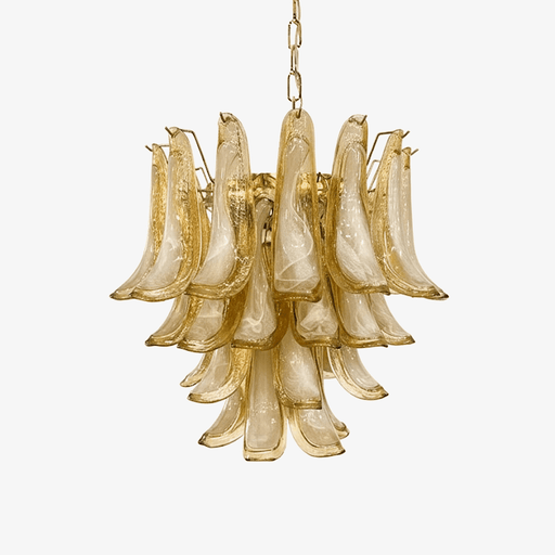 Amber Glass Petals Chandelier - Simprolos