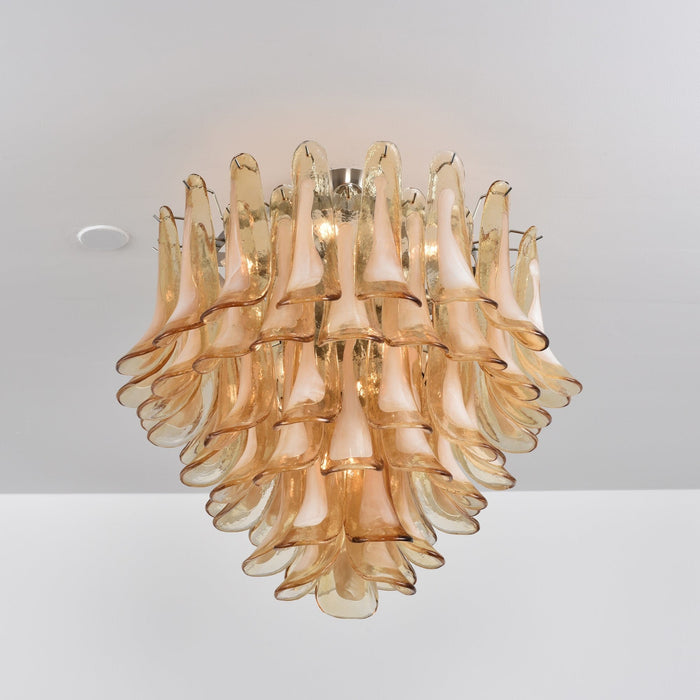 Amber Petal Glass Ceiling Lamp - Simprolos